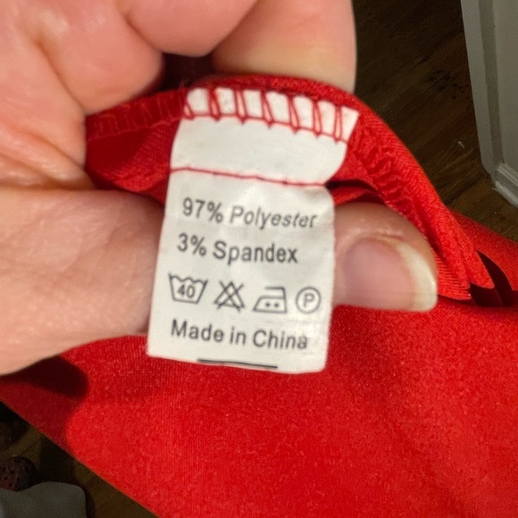 Lindy Bop Red and Cream Bow Midi Dress - Picture 11 of 11